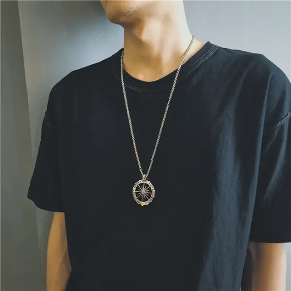 Necklace Men Ins Hip Hop Chain Pendant Trendy Men's Accessories Hiphop Double Retro - Keymimi.com 