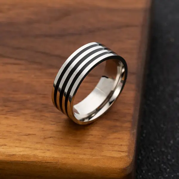 Stainless Steel Men's Drip Ring Simple Fashion Bracelet - Keymimi.com 