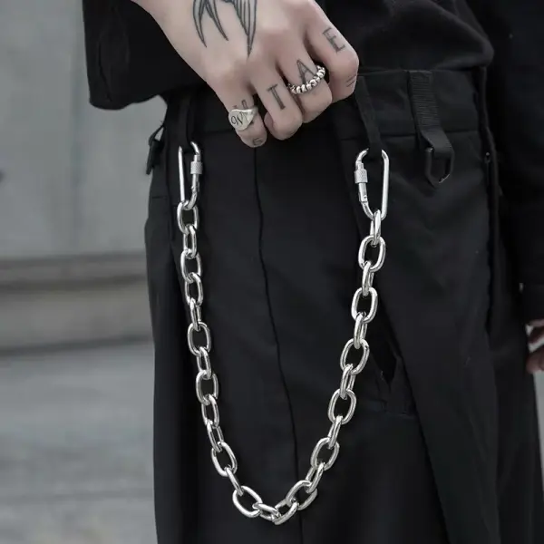 Original Homemade Bungee Lock Trousers Chain Waist Chain Chain Can Be Used As A Necklace Men And Women Trend Fashion Brand - Keymimi.com 