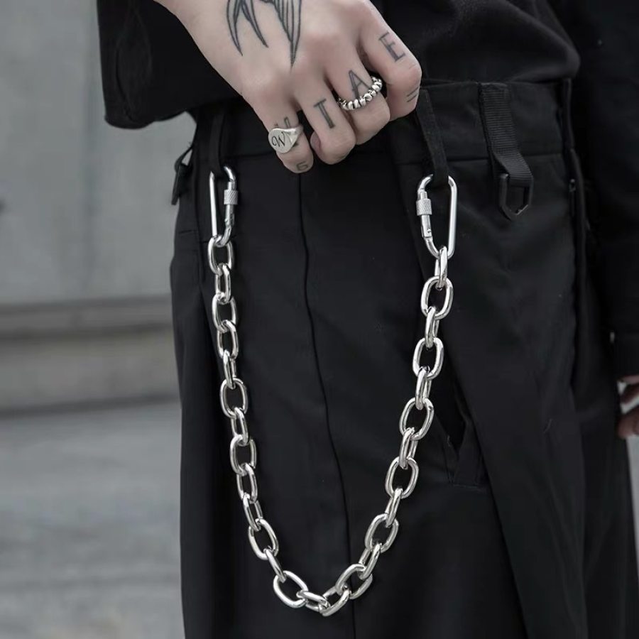 

Original Homemade Bungee Lock Trousers Chain Waist Chain Chain Can Be Used As A Necklace Men And Women Trend Fashion Brand