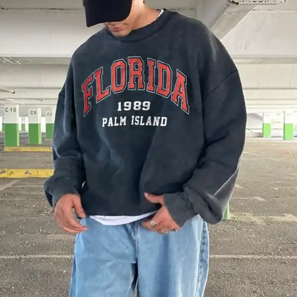 Retro Men's Florida Casual Print Sweatshirt - Wayrates.com 
