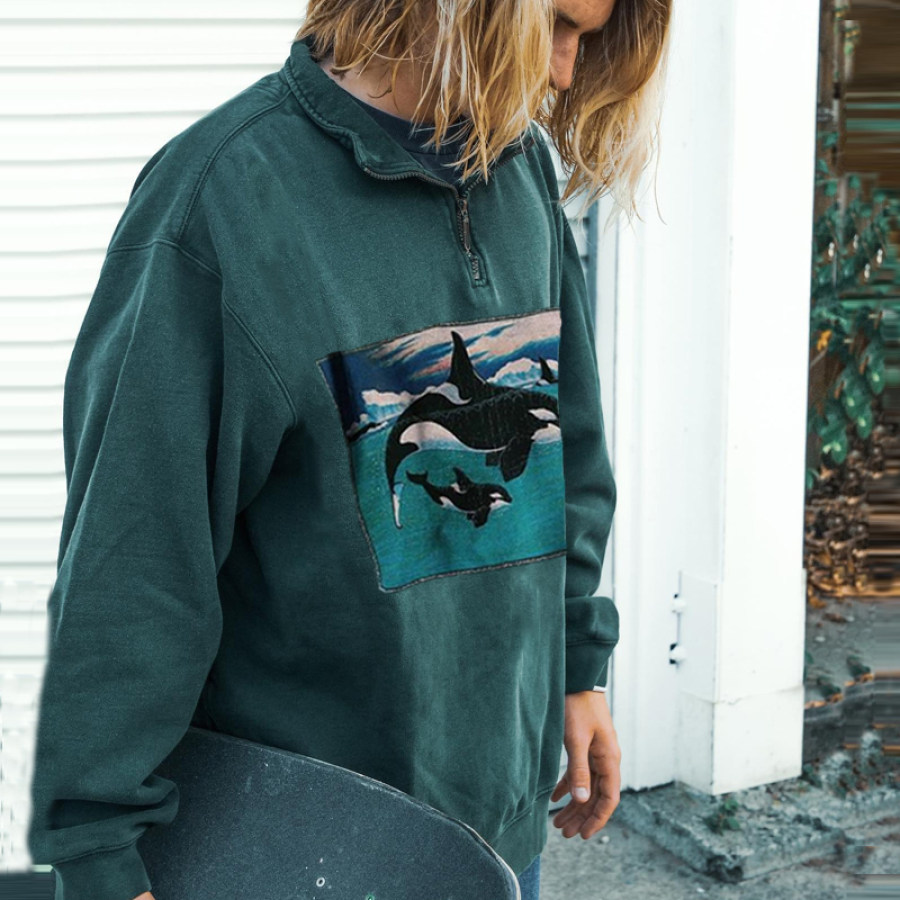 

Summer Retro Surf Casual Sweatshirt