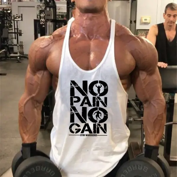 NO PAIN NO GAIN Fitness Loose Tank Top - Keymimi.com 