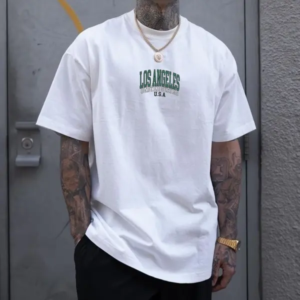 Men's Printed Oversized All-Matching T-Shirt - Jumbochic.com 