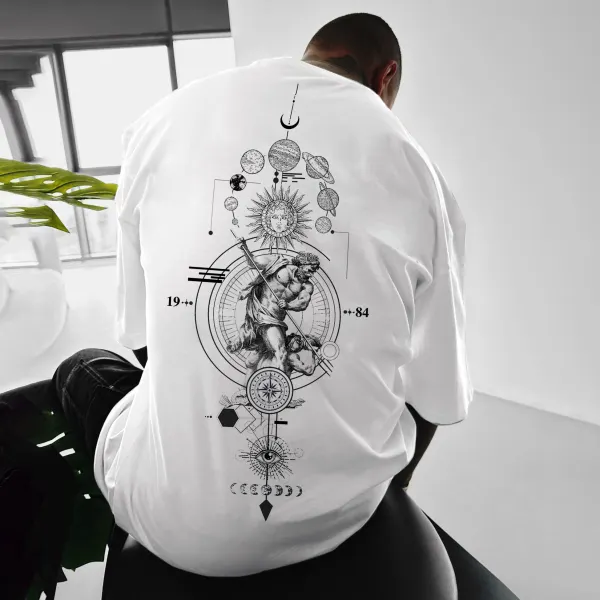 Oversize Sun Moon Stars Tee - Mobivivi.com 