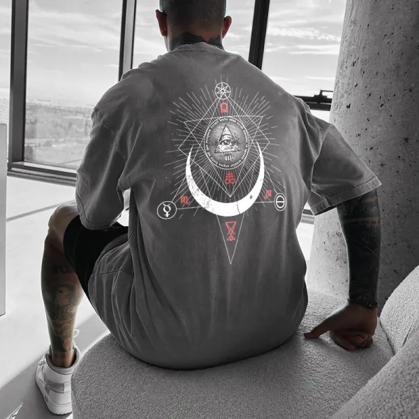 Religious Pattern Design Oversized T-shirt - Trisunshine.com 