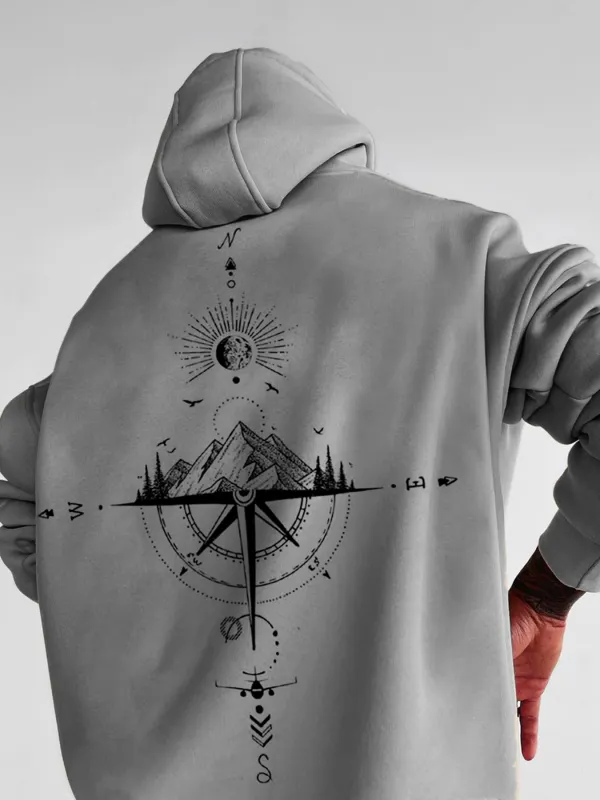 Oversize Sun Moon Star Ocean Hoodie - Sunshinetip.com 