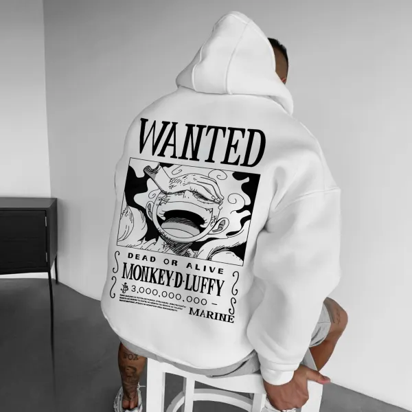 Oversize Wanted Monkey.D.Luffy Hoodie - Yiyistories.com 