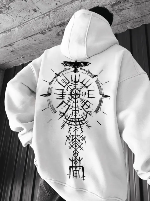 Viking Symbol Totem Art Pattern Sweatshirt - Sunshinetip.com 