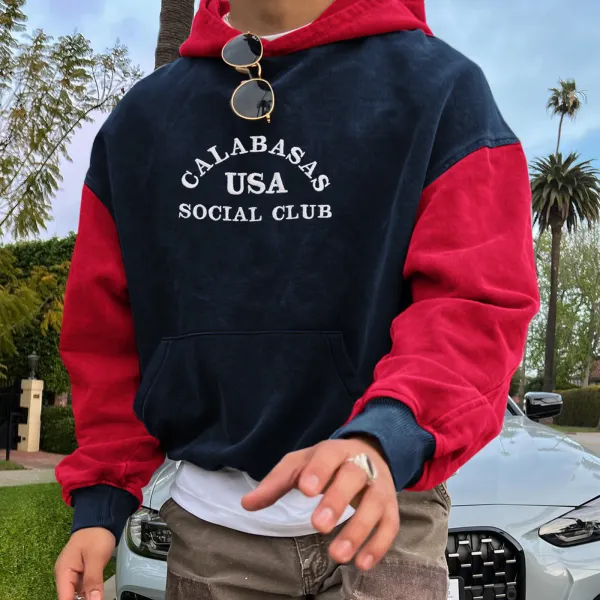 Vintage Unisex Calabasas USA Social Club Hoodie Sweatshirt - Trisunshine.com 