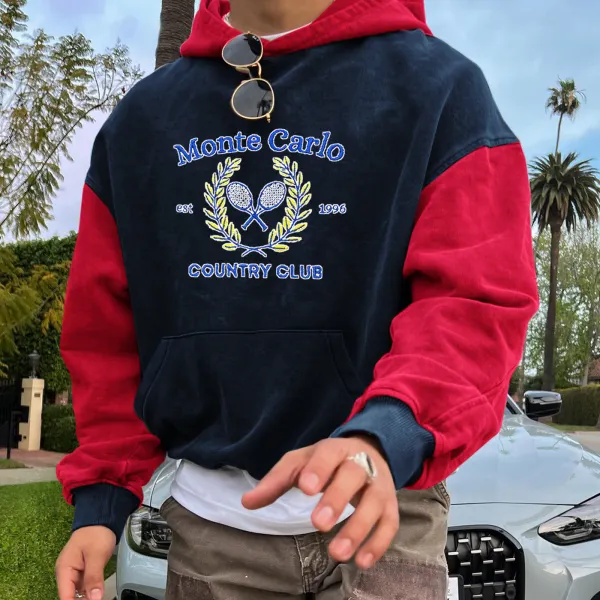 Vintage Unisex Monte Carlo Country Club Hoodie Sweatshirt - Trisunshine.com 