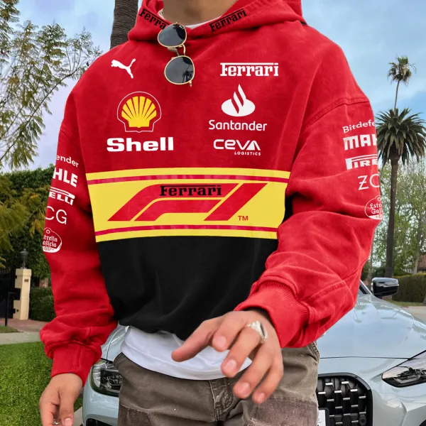 Men's Scuderia Ferrari Formula 1 Hoodie Sweatshirt - Spiretime.com 