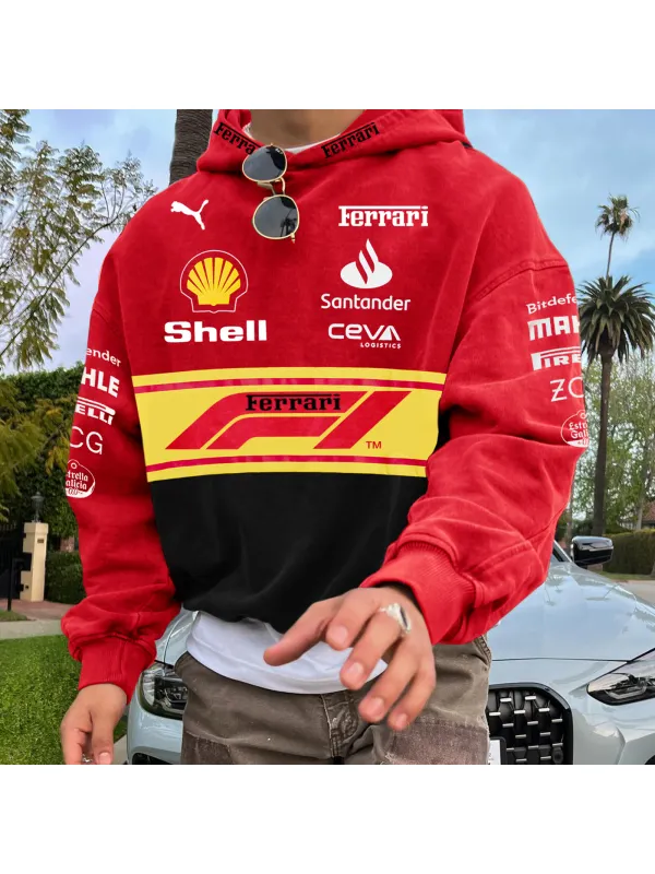 Men's Scuderia Ferrari Formula 1 Hoodie Sweatshirt - Anrider.com 