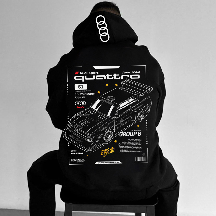 

Oversize Sports Car S5 Print Hoodie