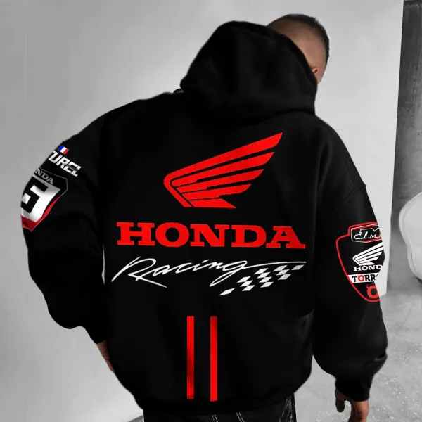 Unisex Oversized HONDA Racing Printed Hoodie - Wayrates.com 