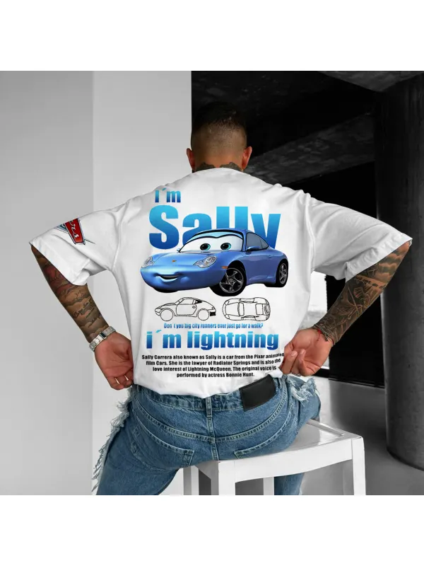 Oversize Sports Car 911 Sally Carrera T-shirt - Timetomy.com 