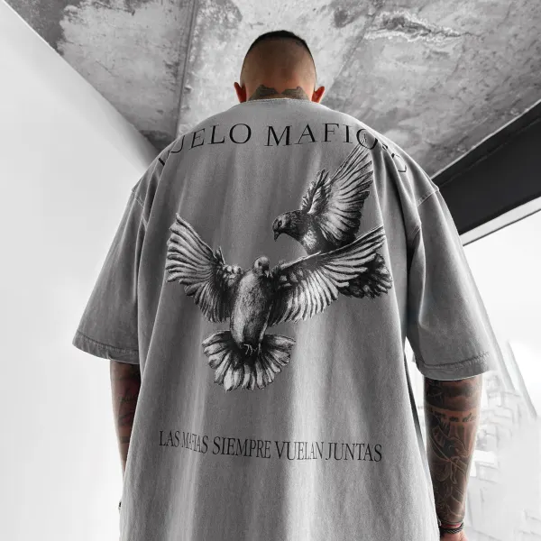 Unisex Vintage Gewaschenes Vuelo Mafiosot T-Shirt - Faciway.com 