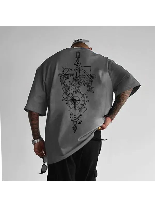 Oversized 'Compass' Tee - Aptkoi.com 
