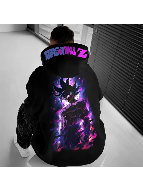 Unisex Anime Print Oversized Hoodie - Aptkoi.com 