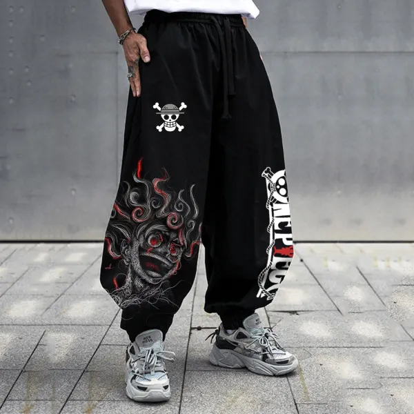 Universal Anime Letter Print Casual Pants - Yesunshine.com 