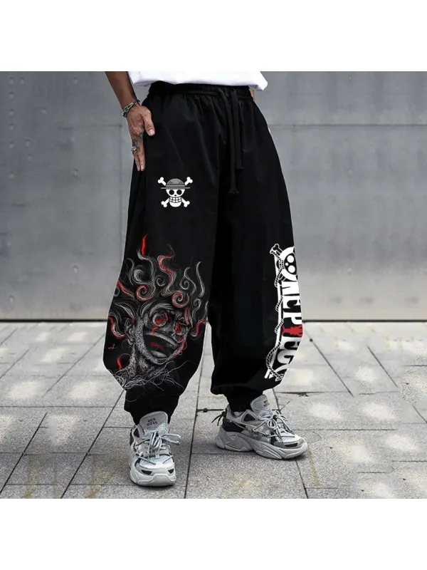 Universal Anime Letter Print Casual Pants - Aptkoi.com 