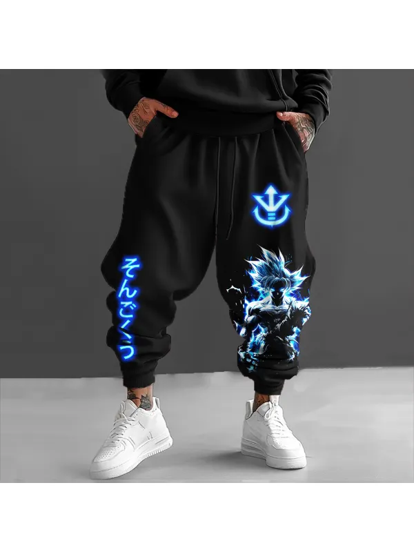 Unisex Anime Casual Printed Gift Oversized Warm Harem Pants - Aptkoi.com 