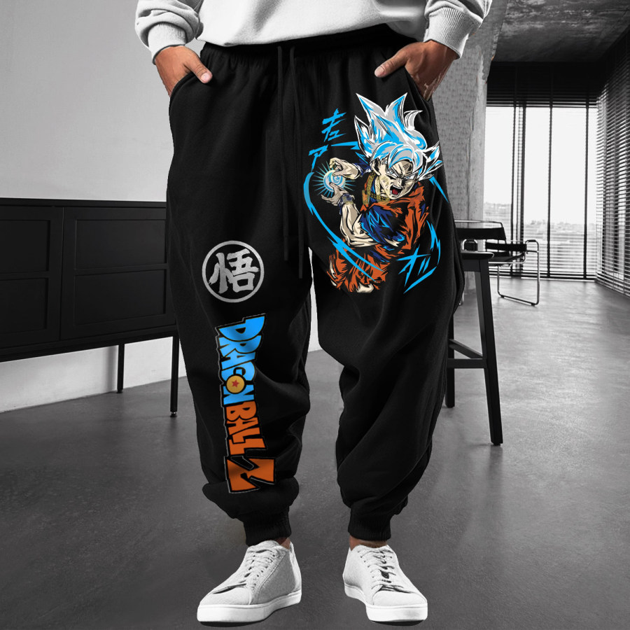 

Universal Loose Anime Design Lace-up Pants