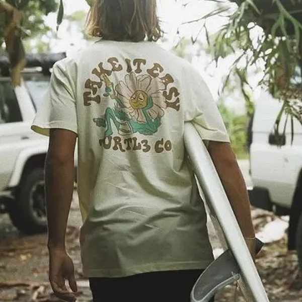 Mens retro print short sleeve T-shirt - Albionstyle.com 
