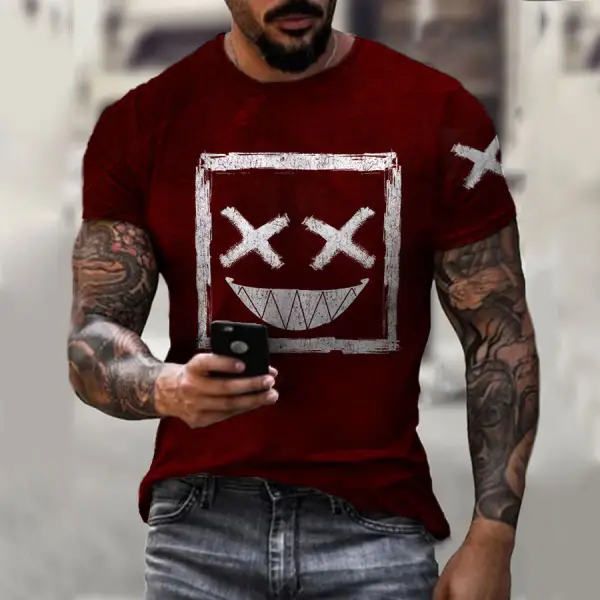 Men's smile casual T-shirt - Kalesafe.com 