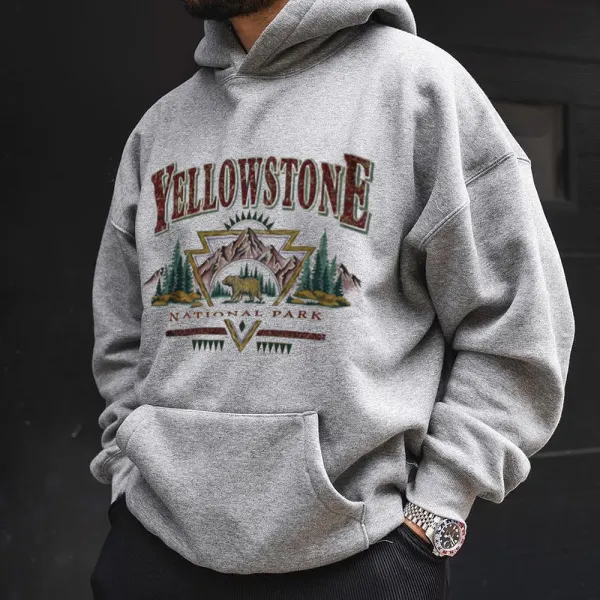 Yellowstone Print Men's Vintage Sweatshirt Only $35.89 - Wayrates.com 