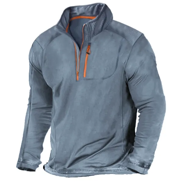 Men's Outdoor Casual Tactical Long Sleeve Sweatshirt 