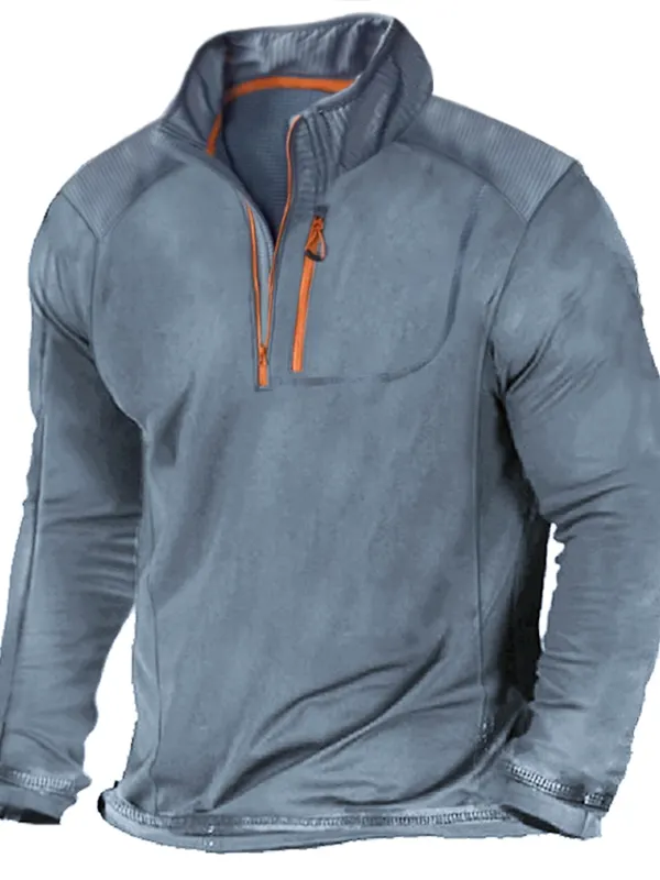 Men's Outdoor Casual Tactical Long Sleeve Sweatshirt 