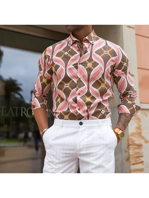 Royal Pattern Long Sleeve Shirt - Shopyiyistories.com 