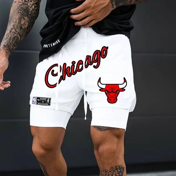 Men's Chicago Bulls NBA Team Mesh Performance Shorts - Elementnice.com 