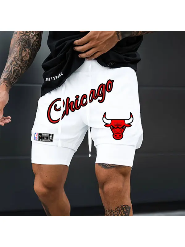Men's Chicago Bulls NBA Team Mesh Performance Shorts - Anrider.com 