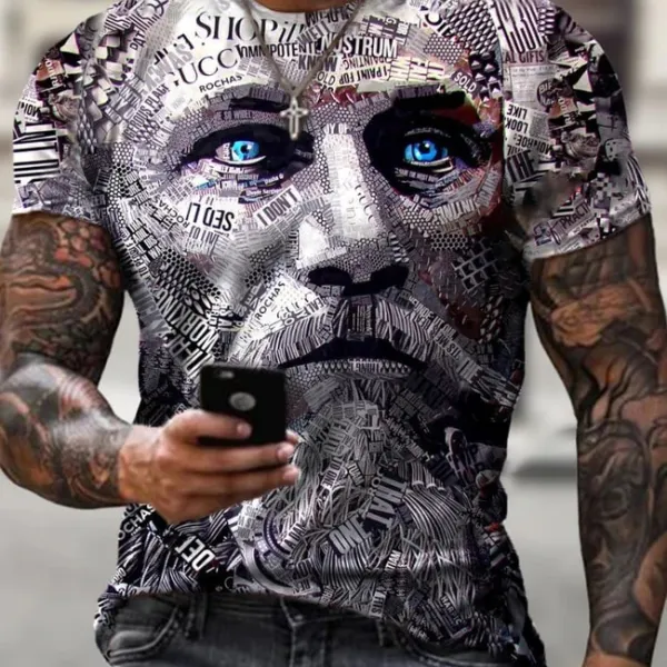 Designer Vintage Viking Warrior Print T-shirt - Fineesa.chimpone.com 