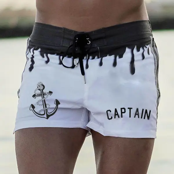 Captain Beach Casual Anchor Shorts - Keymimi.com 