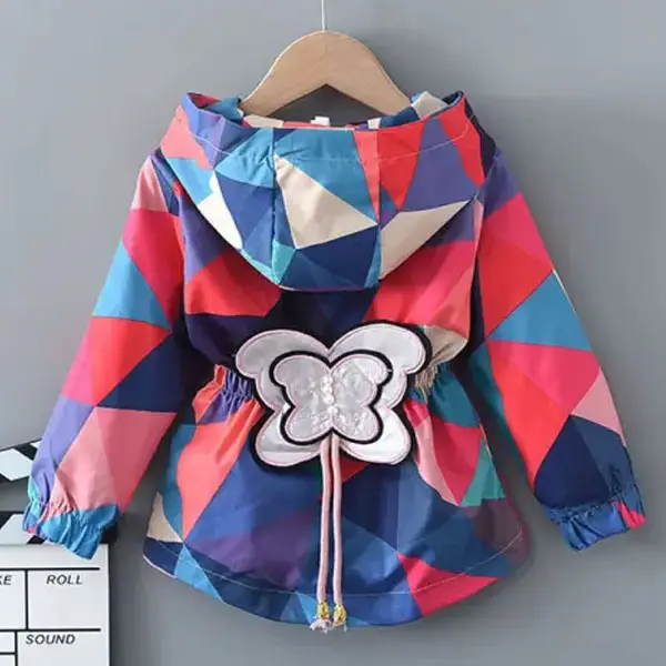 【12M-7Y】Girls Bow Embellished Hooded Jacket -3198 Only $27.99 - Popopieshop.com 