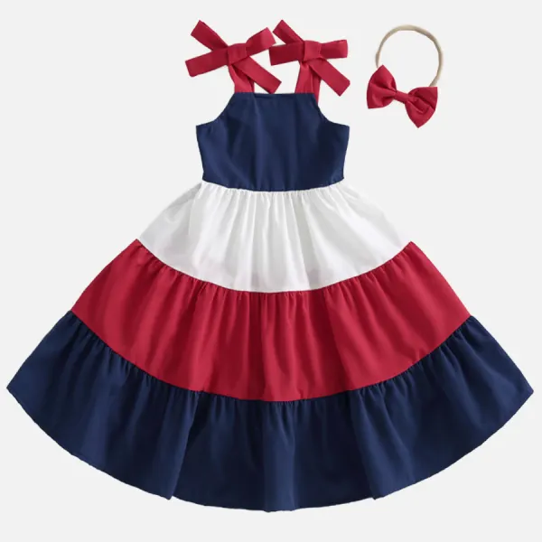 【18M-7Y】Girl Casual Colorblock Sleeveless Dress - 33337 - Popopieshop.com 