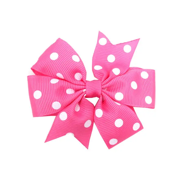 Threaded Polka Dot Bow Hairpin - Popopieshop.com 