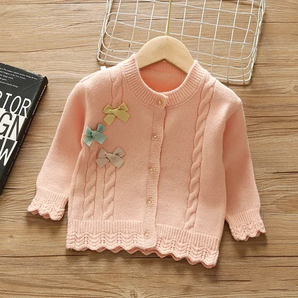 【12M-5Y】Girls Fashion Butterfly Print Long-sleeved Sweater - Popopieshop.com 