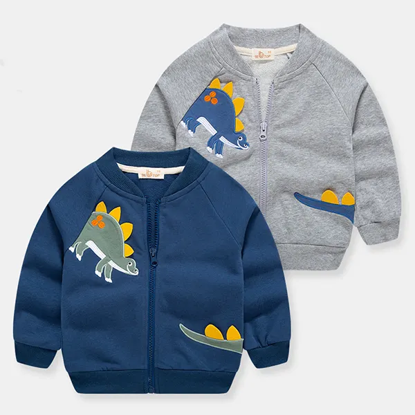 【18M-9Y】Boy Cartoon Dinosaur Zipper Jacket - Popopieshop.com 