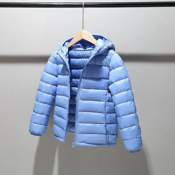 【3Y-15Y】Kids Cute Solid Color Hooded Long Sleeve Warm Cotton Clothes - Popopiearab.com 