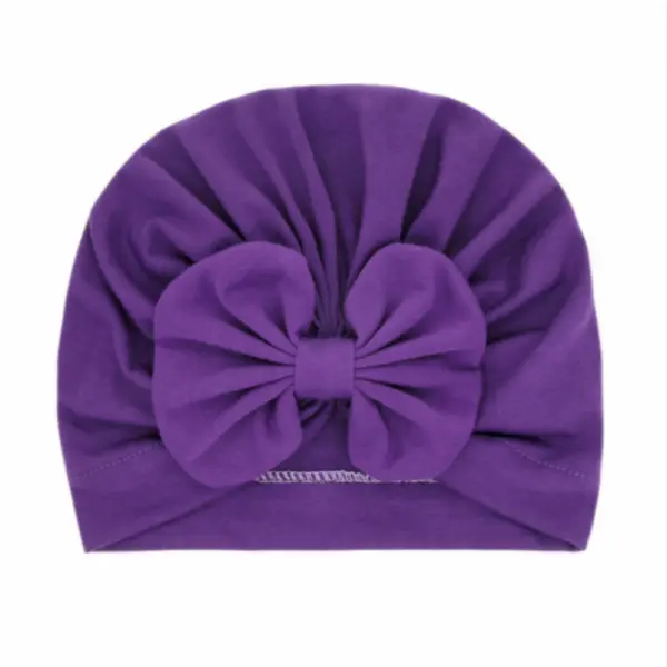 Baby Solid Color Bow Hat - Popopieshop.com 