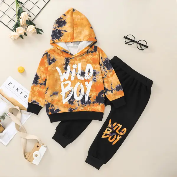 【12M-5Y】Boys Hooded Trousers Two-Piece Suit - Popopieshop.com 