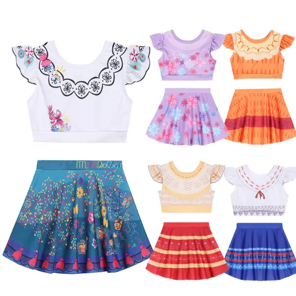 【18M-9Y】2-piece Girls Casual Cartoon Print Swimsuit Set - Popopieshop.com 