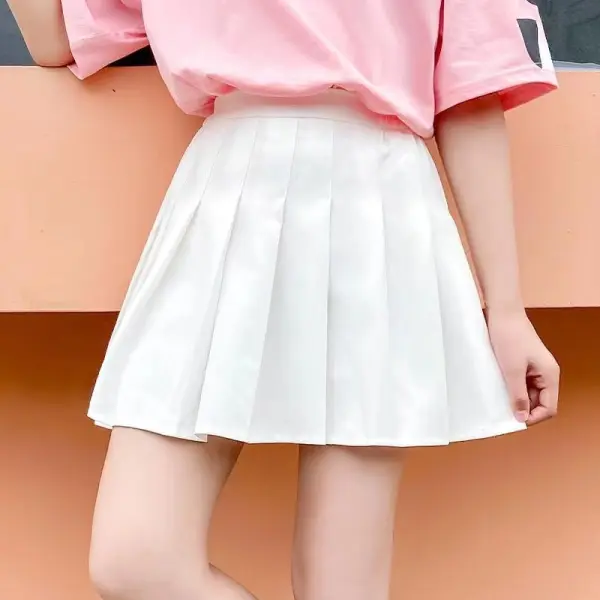 【2Y-11Y】Girls Multicolor Pleated Skirt - 7132 - Popopieshop.com 