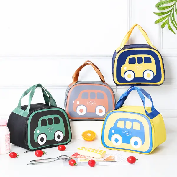 Kids Cartoon Car Print Lunch Bag - Popopieshop.com 