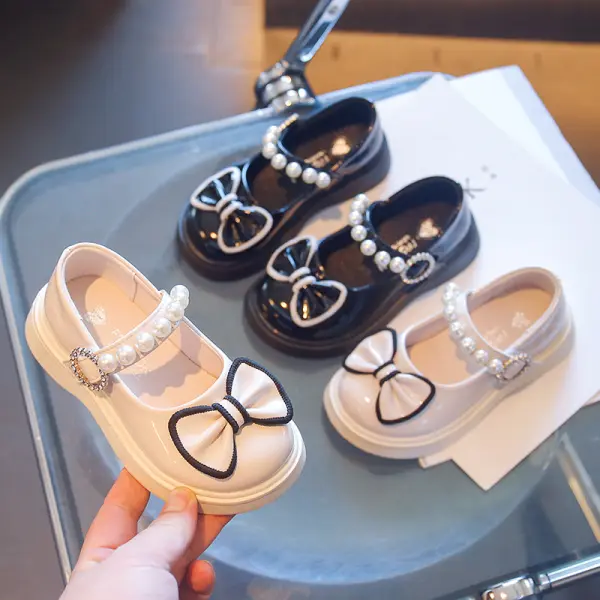 Girl Soft Sole Bowknot British Mary Jane Princess Shoes - 33438 - Popopieshop.com 