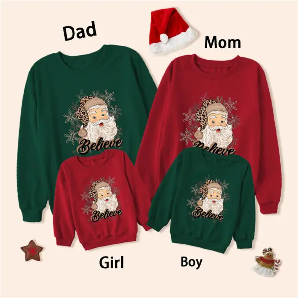 Christmas Print Long Sleeve Family Matching Outfits Only $17.99 - Popopieshop.com 